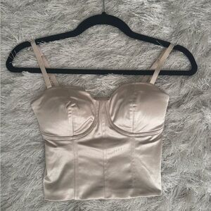 Elegant Satin Bustier Top